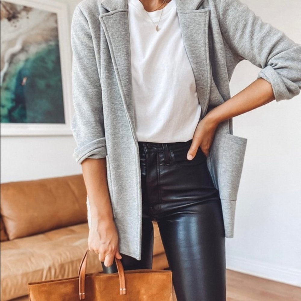 J Crew Sophie Open-Front Sweater Blazer Grey - Sz XXXS
